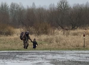 Active Military Man and his 3 year old son at the RNWR Veteran's Hunt Feb 3rd 2021