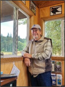 Volujnteer Dave Lang in the Contact Station at Ridgefield NWR