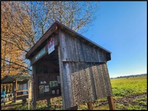 an upward angled image of the info and payment kiosk on the Auto Tour Route by Susan Setterberg