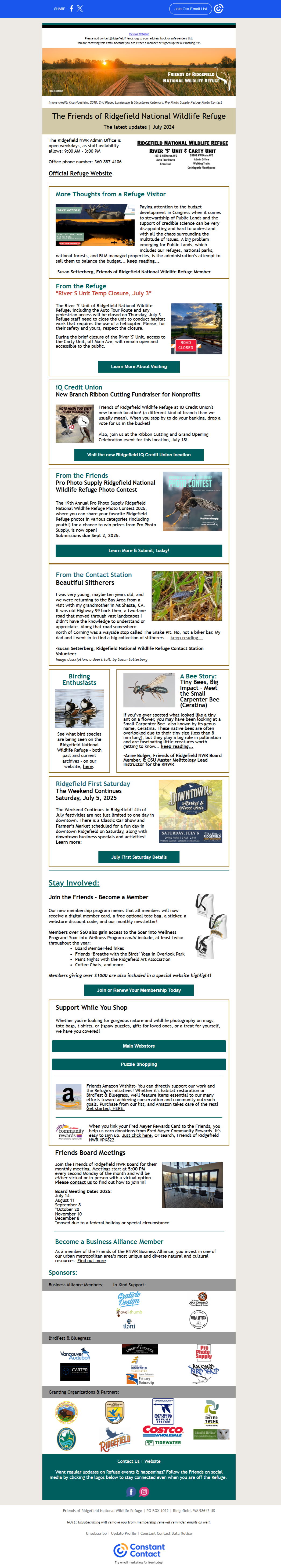 a sscreenshot of the July 2025 newsletter